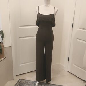 Rolla Coster Olive Ruffle Jumpsuit Sz S